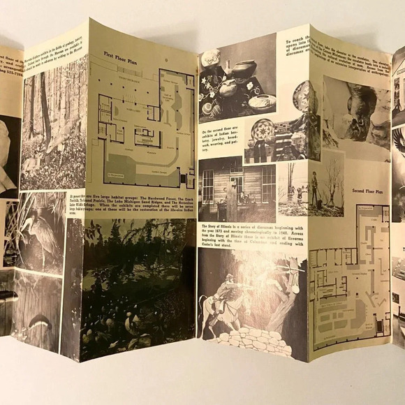 Vintage Illinois State Museum Travel Brochure Heart of Lincoln Land Postcard - Picture 12 of 16